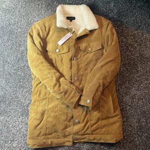Love Tree Light Brown Jacket w/ Faux Fur